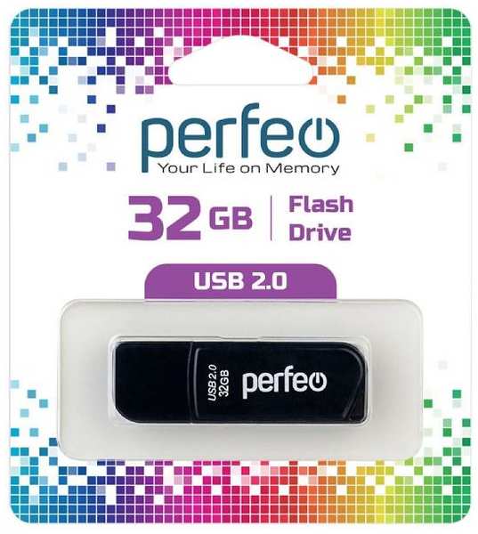 USB-флешка PERFEO C10 USB 32GB Black (PF-C10B032) 90154608510