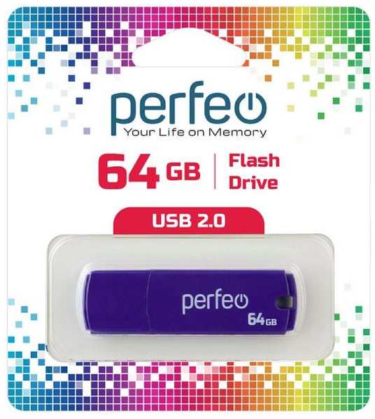 USB-флешка PERFEO C05 USB 64GB Violet (PF-C05P064) 90154608513