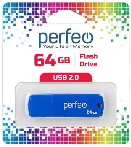 USB-флешка PERFEO C05 USB 64GB Blue (PF-C05N064) 90154608514