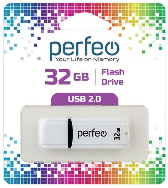 USB-флешка PERFEO C02 USB 32GB White (PF-C02W032) 90154608515