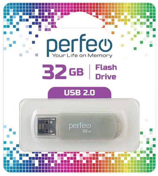 USB-флешка PERFEO C03 USB 32GB Grey (PF-C03GR032) 90154608516
