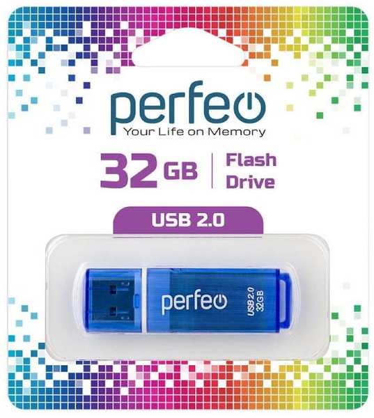 USB-флешка PERFEO C13 USB 32GB Blue (PF-C13N032) 90154608519