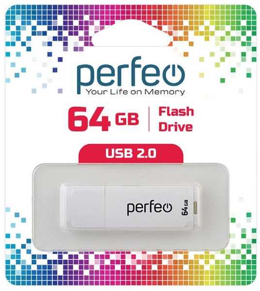 USB-флешка PERFEO C04 USB 64GB White (PF-C04W064) 90154608521