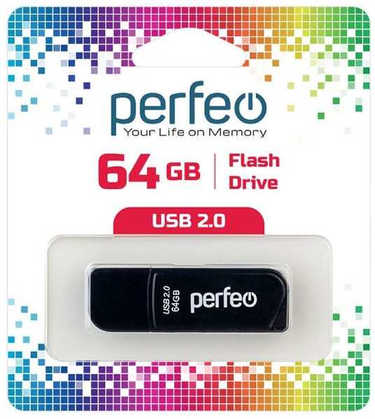 USB-флешка PERFEO C10 USB 64GB Black (PF-C10B064) 90154608529