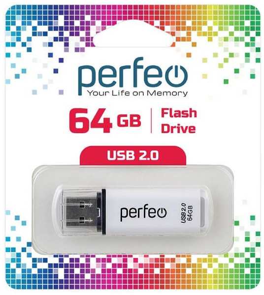 USB-флешка PERFEO C13 USB 64GB White (PF-C13W064) 90154608534