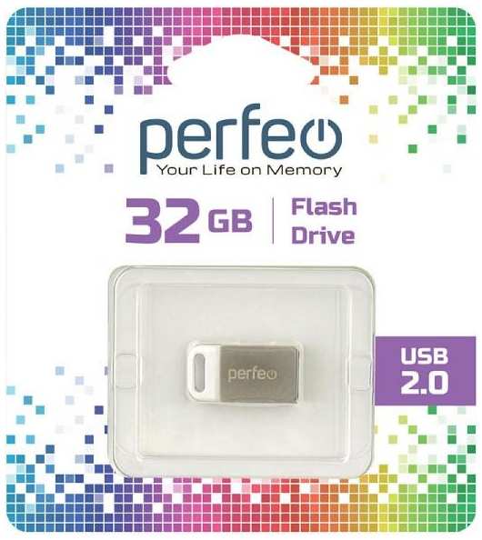 USB-флешка PERFEO Metal Series M05 USB 32GB (PF-M05MS032) 90154608543