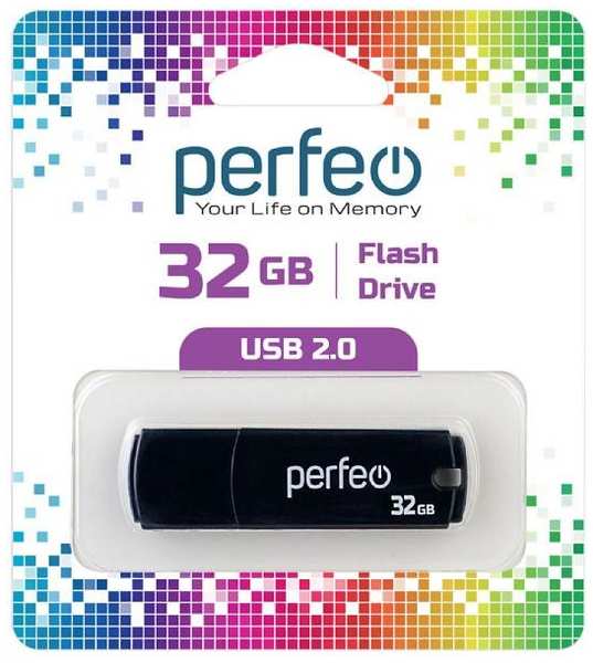 USB-флешка PERFEO C05 USB 32GB Black (PF-C05B032) 90154608549