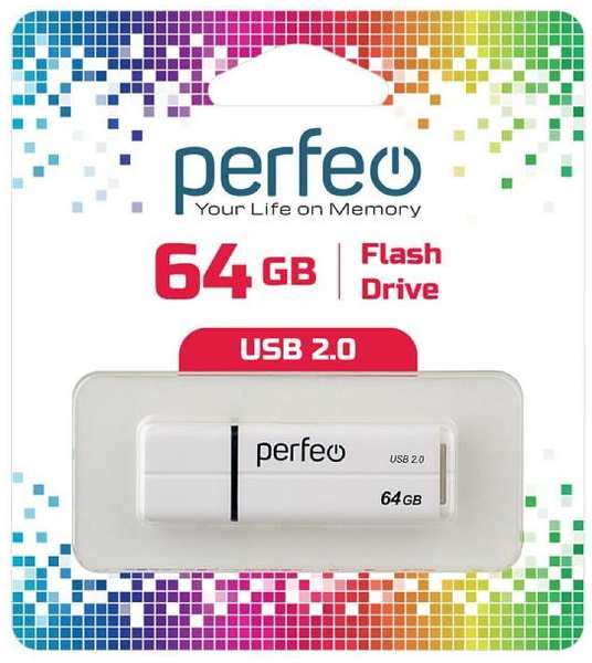 USB-флешка PERFEO C01G2 USB 64GB White (PF-C01G2W064) 90154608560