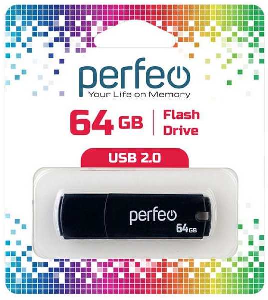 USB-флешка PERFEO C05 USB 64GB Black (PF-C05B064) 90154608561