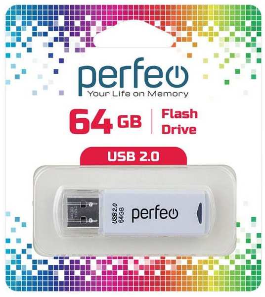 USB-флешка PERFEO C06 USB 64GB White (PF-C06W064) 90154608564