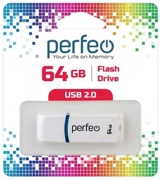 USB-флешка PERFEO C09 USB 64GB White (PF-C09W064) 90154608581