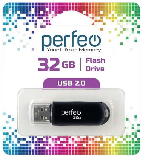 USB-флешка PERFEO C03 USB 32GB Black (PF-C03B032) 90154608582