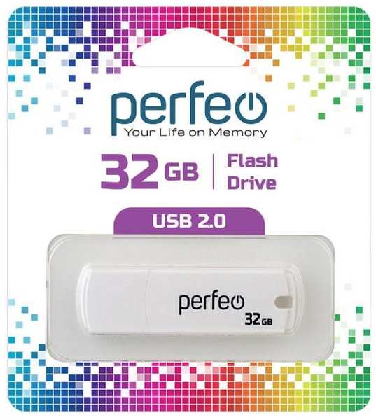 USB-флешка PERFEO C05 USB 32GB White (PF-C05W032) 90154608586