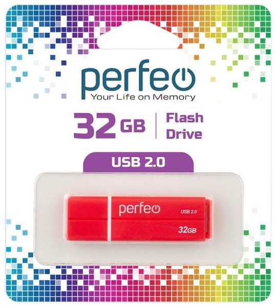 USB-флешка PERFEO C01G2 USB 32GB Red (PF-C01G2R032) 90154608588