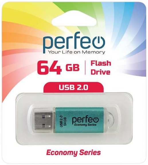 USB-флешка PERFEO Economy Series E01 USB 64GB (PF-E01G064ES)