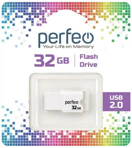 USB-флешка PERFEO M01 USB 32GB White (PF-M01W032) 90154608597