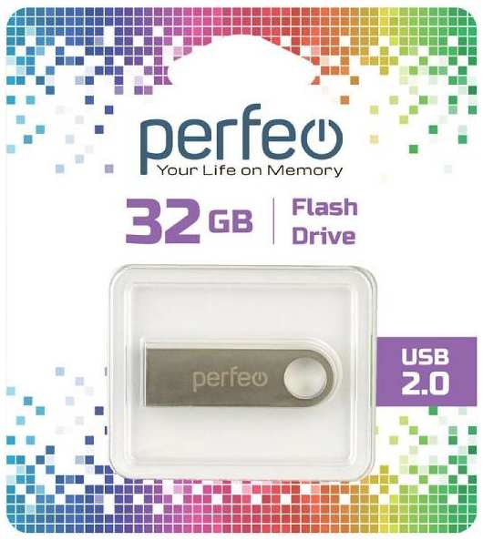 USB-флешка PERFEO Metal Series M07 USB 32GB (PF-M07MS032) 90154608598