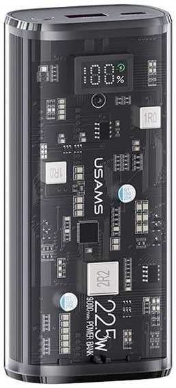 Внешний аккумулятор Usams US-CD189 PD20W+QC3.0 Dual-Port Transparent Digital Display 9000mAh Black (10KCD18901) 90154610417