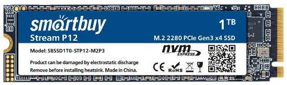 SSD накопитель Smartbuy Stream P12 TLC NVMe PCIe3 1TB (SBSSD1T0-STP12-M2P3) 90154610867