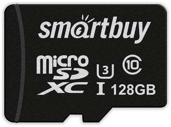 Карта памяти Smartbuy micro SDXC 128GB Class 10 Pro U3 R/W:90/70MB/s, с адаптером SD (SB128GBSDCL10U3-01)