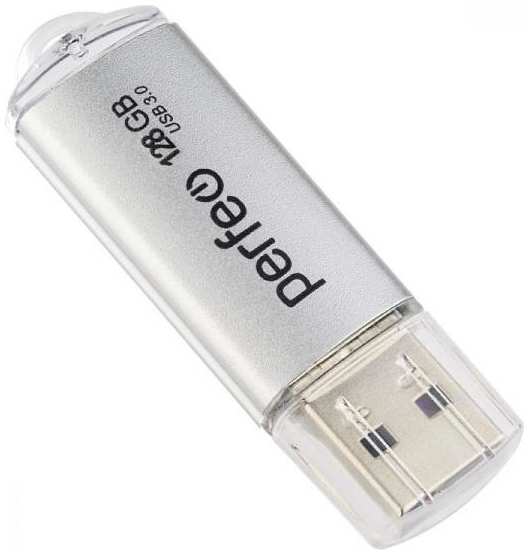 USB-флешка PERFEO C14 128GB USB 3.0, серебристый металлик (PF-C14S128ES) 90154613953