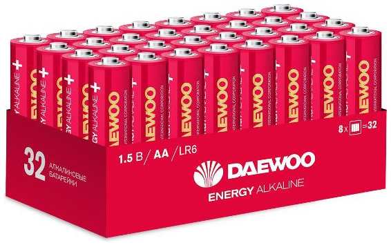 Батарейки Daewoo Energy Alkaline, LR6 (АА), 32 шт (LR6EA-HB32)