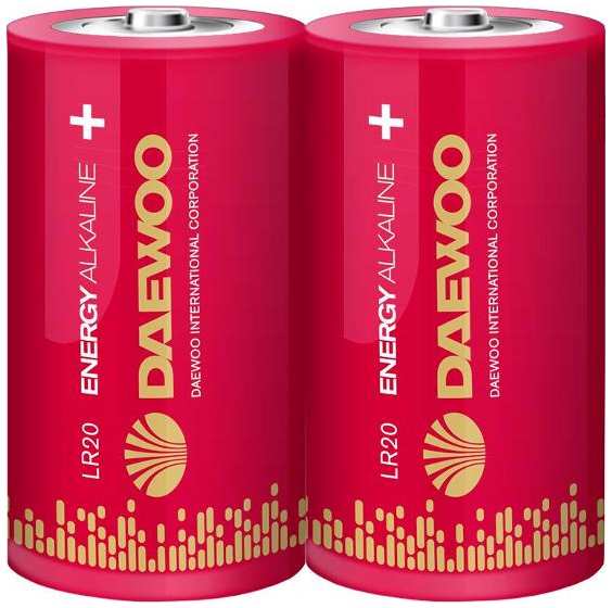 Батарейки Daewoo Energy Alkaline, LR20 (D), 2 шт (LR20EA-2B)