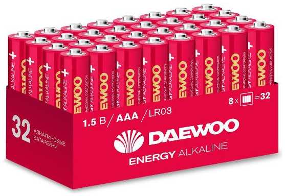 Батарейки Daewoo Energy Alkaline, LR03 (ААА), 32 шт (LR03EA-HB32)