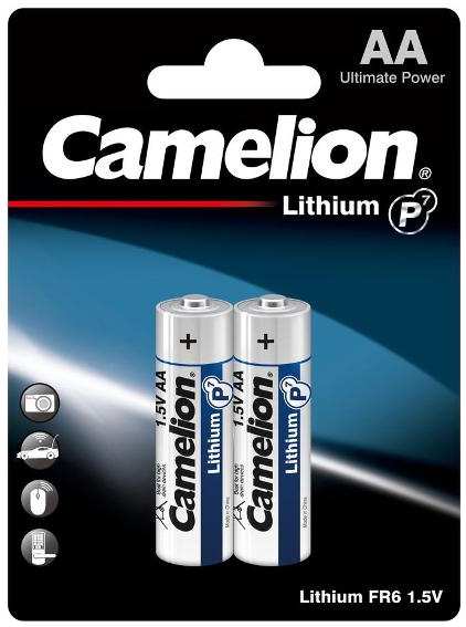 Батарейки Camelion Lithium АА (FR6), 1,5V, 2 шт (FR6-BP2)