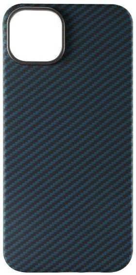 Чехол RED-LINE MagSafe для iPhone 15 Plus, карбон, матовый синий (УТ000037396) 90154623680