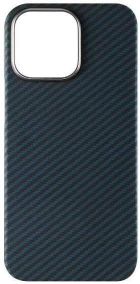 Чехол RED-LINE MagSafe для iPhone 15 Pro Max, карбон, матовый синий (УТ000037395) 90154623682