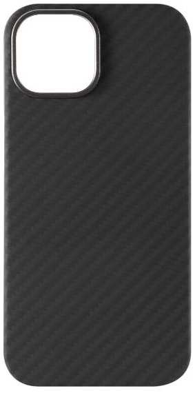 Чехол -LINE MagSafe для iPhone 15, карбон, матовый (УТ000037389)