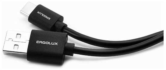 Кабель Ergolux ″Промо″ USB Type-C, 2А, 1м, чёрный (ELX-CDC02P-C02) 90154623756
