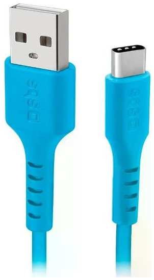 Кабель SBS Mobile USB 2.0/Type-C, 1,5 м, голубой (TECABLEMICROC15A)