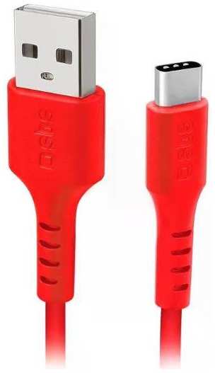 Кабель SBS Mobile USB/Type-C, 1,5 м, красный (TECABLEMICROC15R) 90154625870