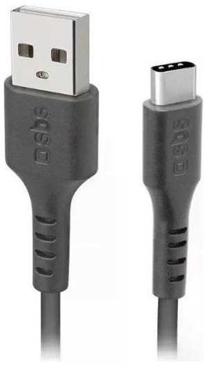 Кабель SBS Mobile USB 2.0/Type-C, 1,5 м, черный (TECABLEMICROC15K)