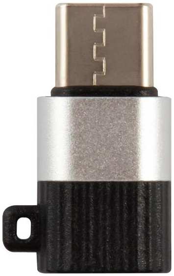 Адаптер-переходник RED-LINE Jumper microUSB/USB Type-C, 3А, черный/серебристый (УТ000030905) 90154628171