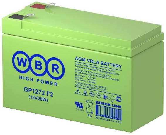 Аккумулятор для ИБП WBR GP1272 F2 (12V28W) 90154629281