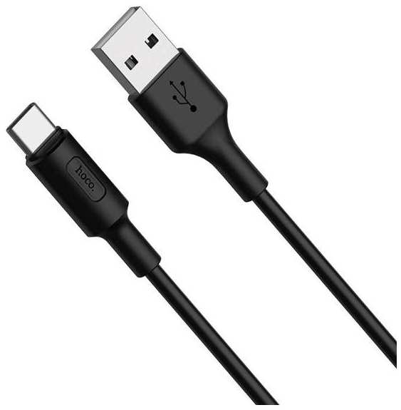 Кабель HOCO RA1, USB/Type-C, 3 A, 1 м, черный (УТ000022070) 90154634278