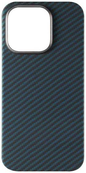 Чехол RED-LINE MagSafe для iPhone 15 Pro, карбон, матовый синий (УТ000037394 ) 90154634545