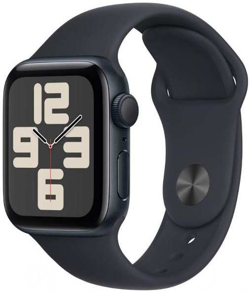 Смарт-часы Apple SE 2023 40mm Midnight Aluminum Case with Midnight Sport Band, размер S/M (MR9X3LL/A) 90154635088