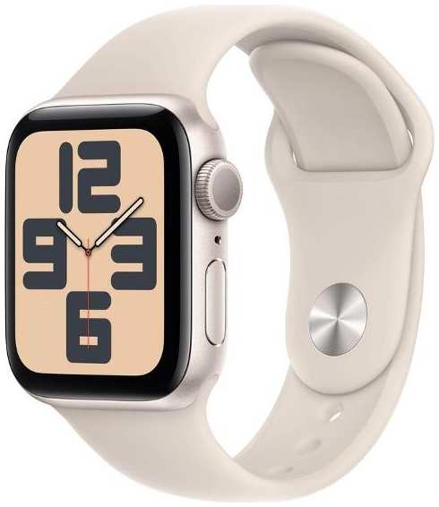 Смарт-часы Apple Watch SE 2023 40mm Starlight Aluminum Case with Starlight Sport Band, размер S/M (MR9U3LL/A) 90154635433