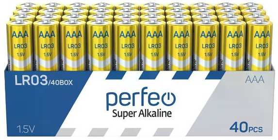Батарейки PERFEO LR03 (AAA), 40 шт Box (LR03/40BOX)