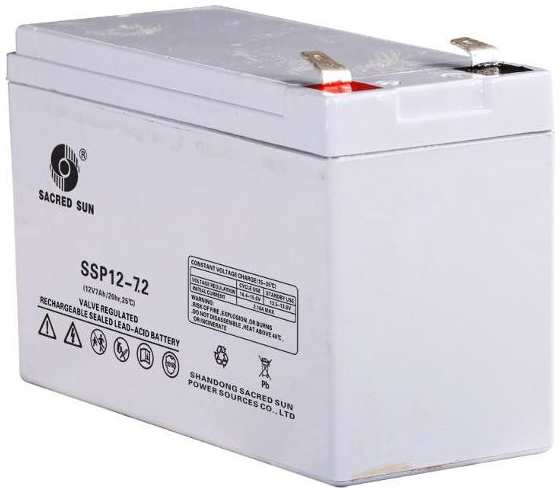 Аккумулятор Sacred Sun свинцово-кислотный, 12V, 7,2Ah, для ИБП и UPS, сигнализации, видеонаблюдения, аварийного электропитания (SSP12-7,2) 90154644053