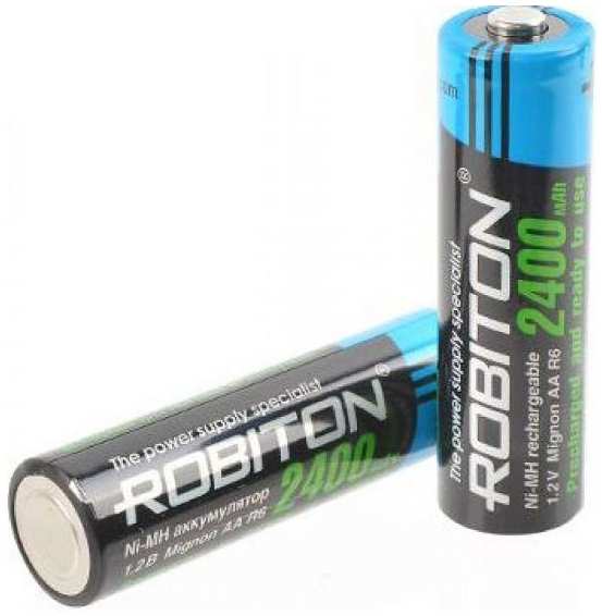 Аккумуляторы Robiton R6 (AA) Ni-MH 2400mAh, 2 шт