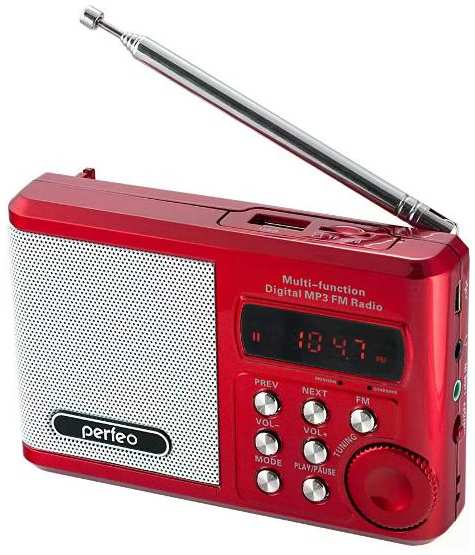 Радиоприемник PERFEO Sound Ranger Red (PF_3182) 90154649073
