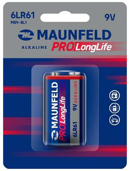 Батарейка Maunfeld Pro Long Life Alkaline 6LR61 9V (MB9-BL1) 90154649189