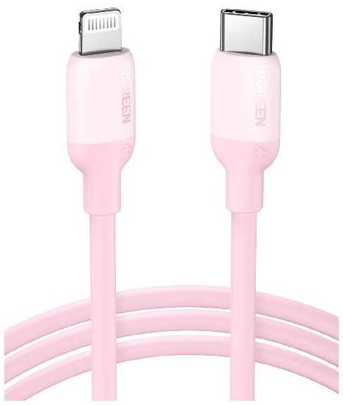 Кабель UGREEN USB Type-C/Lightning, 1 м, розовый (60625)