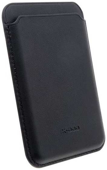 Картхолдер Leather Co MagSafe, кожаный для Apple iPhone 15 Pro, черный (2038648429844) 90154650142