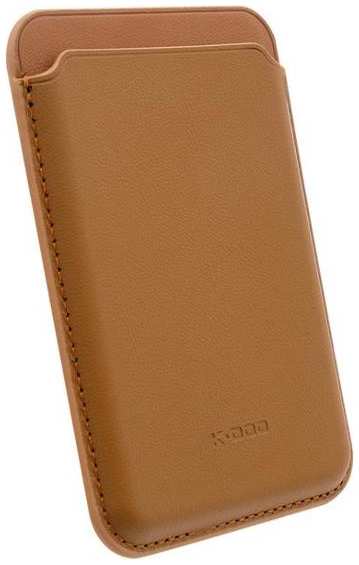 Картхолдер Leather Co MagSafe, кожаный для Apple iPhone 15 Plus, коричневый (2038648429554) 90154650297